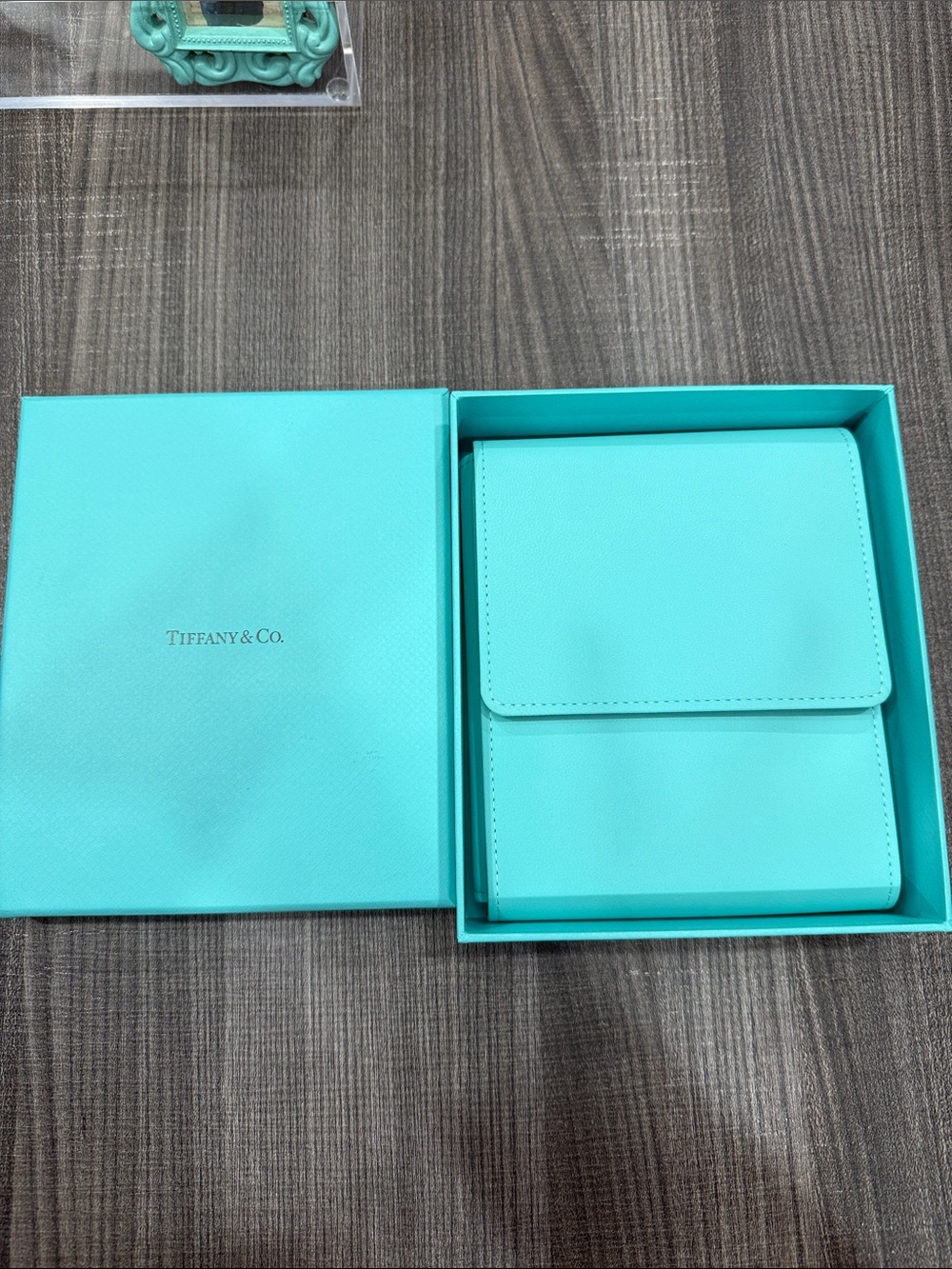 Tiffany & Co. Tiffany Blue Leather Jewelry Organizer Wallet